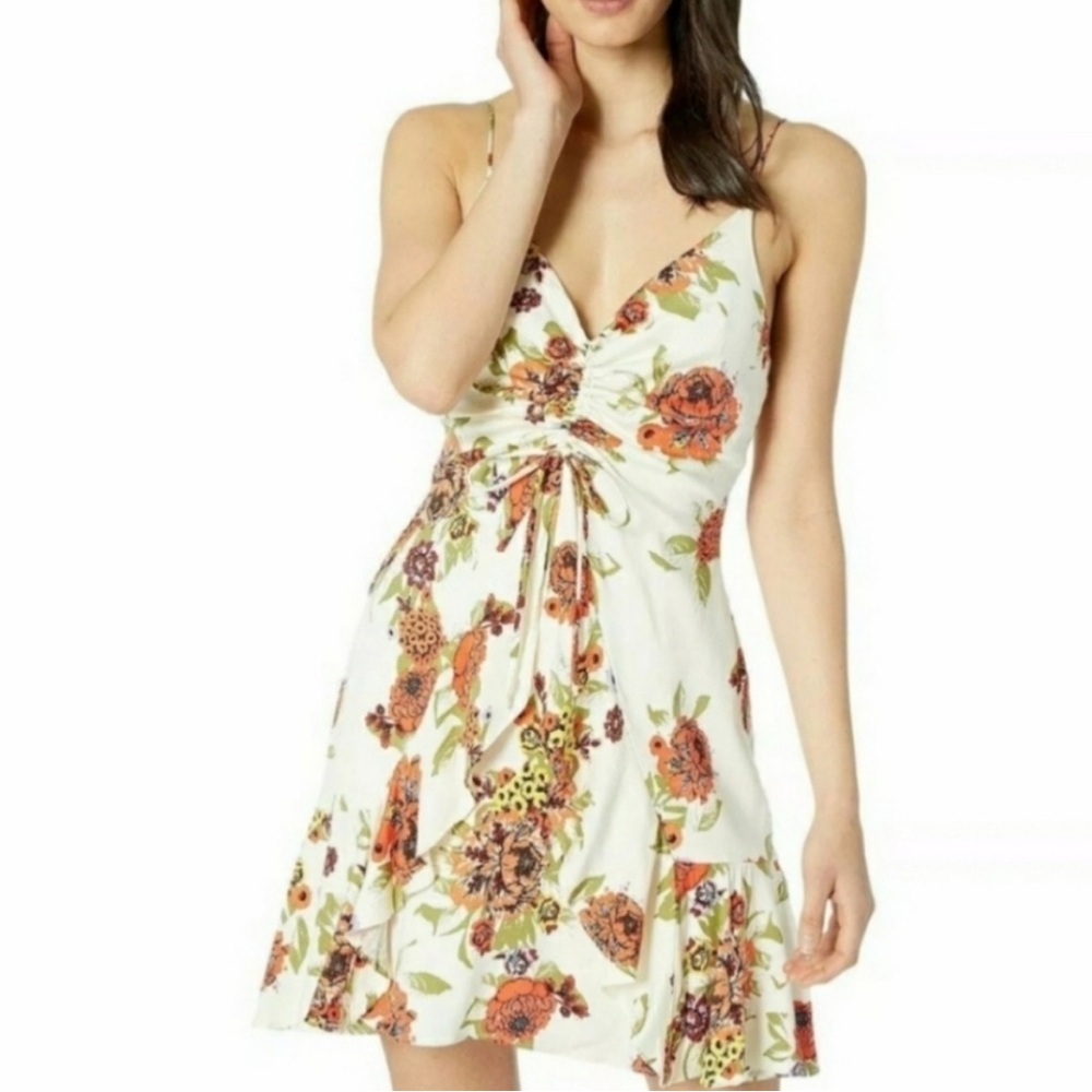 Free People Floral Print White Dress